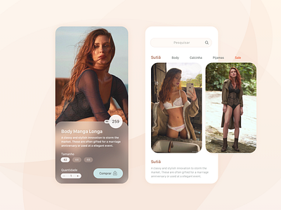 Lingerie Store Concept clothing design design app interface lingerie ui valisere women