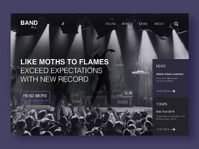 Metalcore - Landing Page landingpage metal rock web