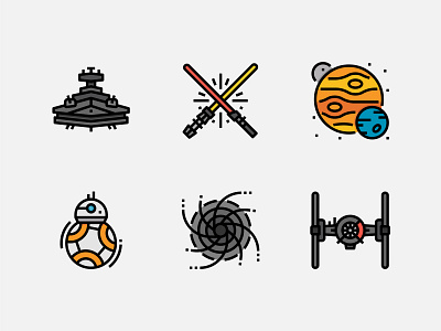 Space war Icons.
