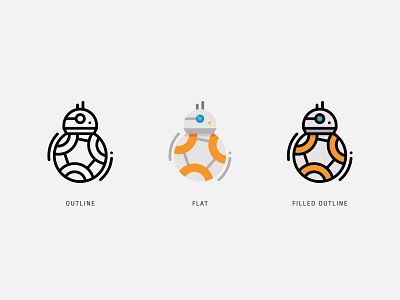 BB-8?! app bb8 design droid icon icon design iconaday iconography icons illustration logo star wars starwars ui ux vector