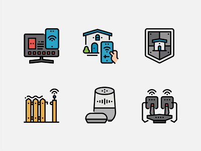 SmartHome Icons. app design future icon icon design icon set iconaday iconography icons illustration smarthome technology ui ux