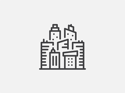 Downtown Icon. app downtown icon icon design icon designer icon set iconaday iconography icons iconset illustration outline outline icon realestate ui ux