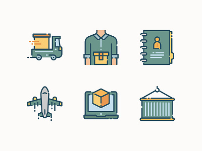 Transportation Icons~~!!! filled icon logistic transport transportation