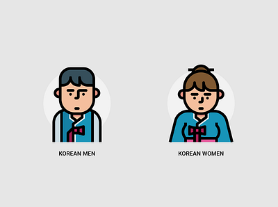 Korea Avatar icons avatar icon illustration korea korean profile