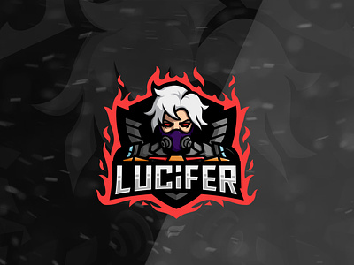 Logo for the YouTube channel "LUCIFER" character illustrator inspiration logo logotype lucifer mascot youtube channel youtube logo