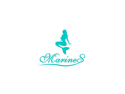 "MarineS" Logo Design bikini branding design girl logo mermaid siren summer swimwear typography