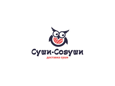 Logo for sushi delivery brand character delivery graphic designer logo logo design logotype mascotlogo owl owl logo sushi sushi logo symbol vector