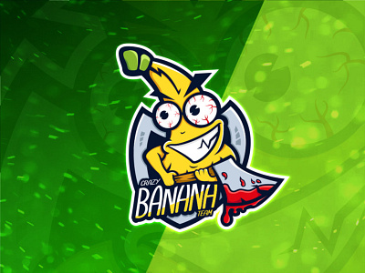 Crazy banana team logo design