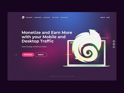 Marketing design landing page web