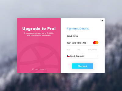 Daily UI challenge #002 — Credit Card Checkout app card challenge checkout credit credit card checkout daily day dribbble ui ux