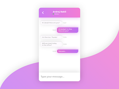 Daily UI challenge #013 - Direct Messaging 013 andrej andrej babiš project babiš daily ui day design direct gradients messenger
