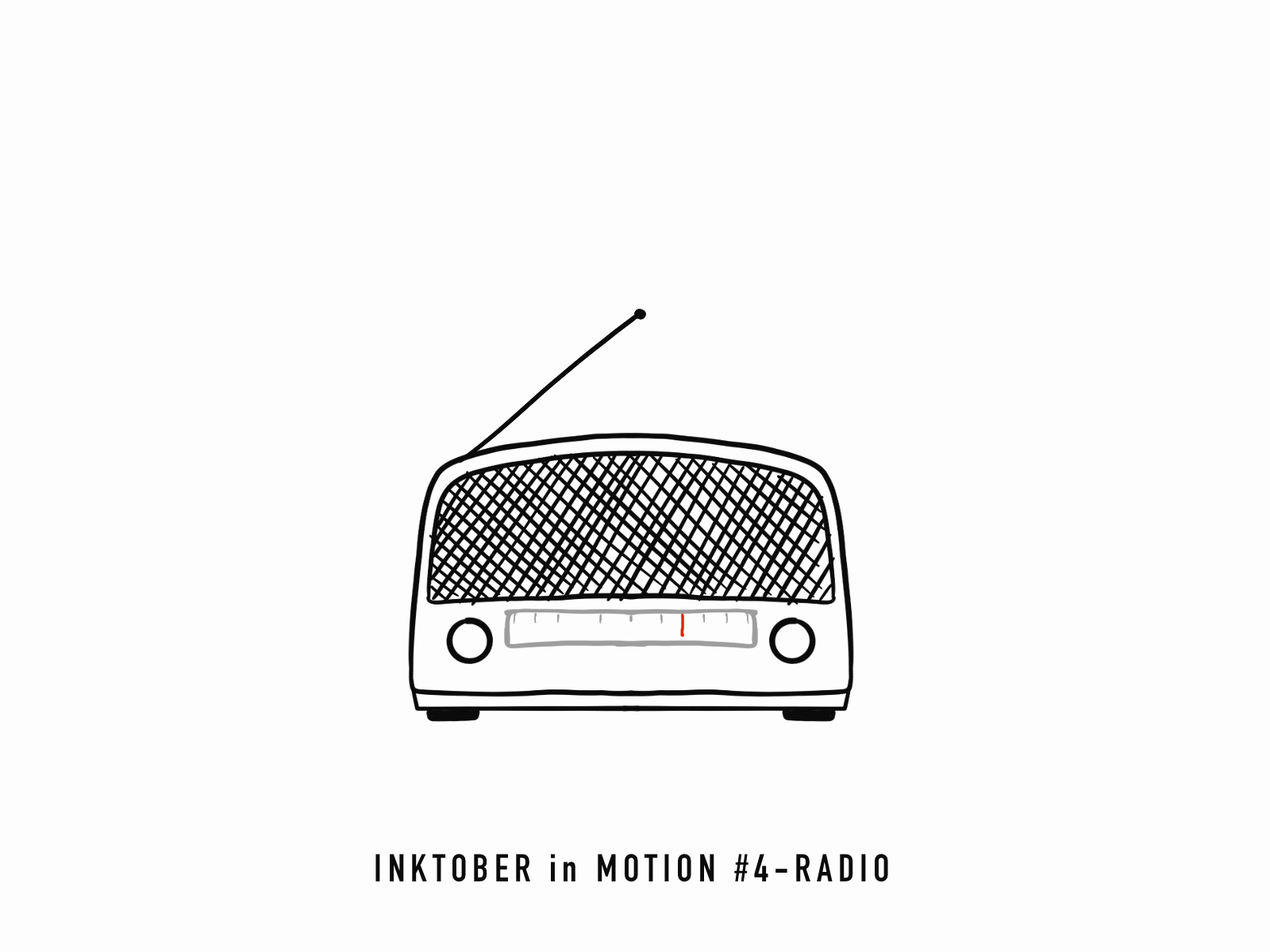 #4 Radio animation design doodle frameanimation illustration inktober inktober2020 inktober2020day4 motion music procreate radio retro sketching vintage