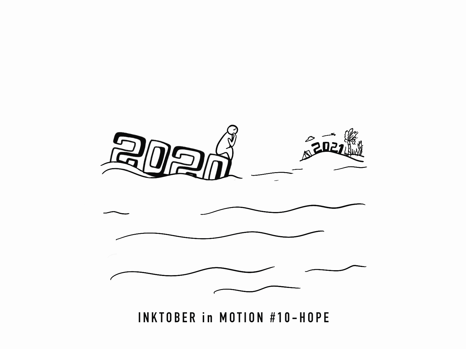 #10 Hope 2020 2021 animation doodle fun hope illustration inktober inktober2020 motion motion design positivevibes positivity procreate sketching