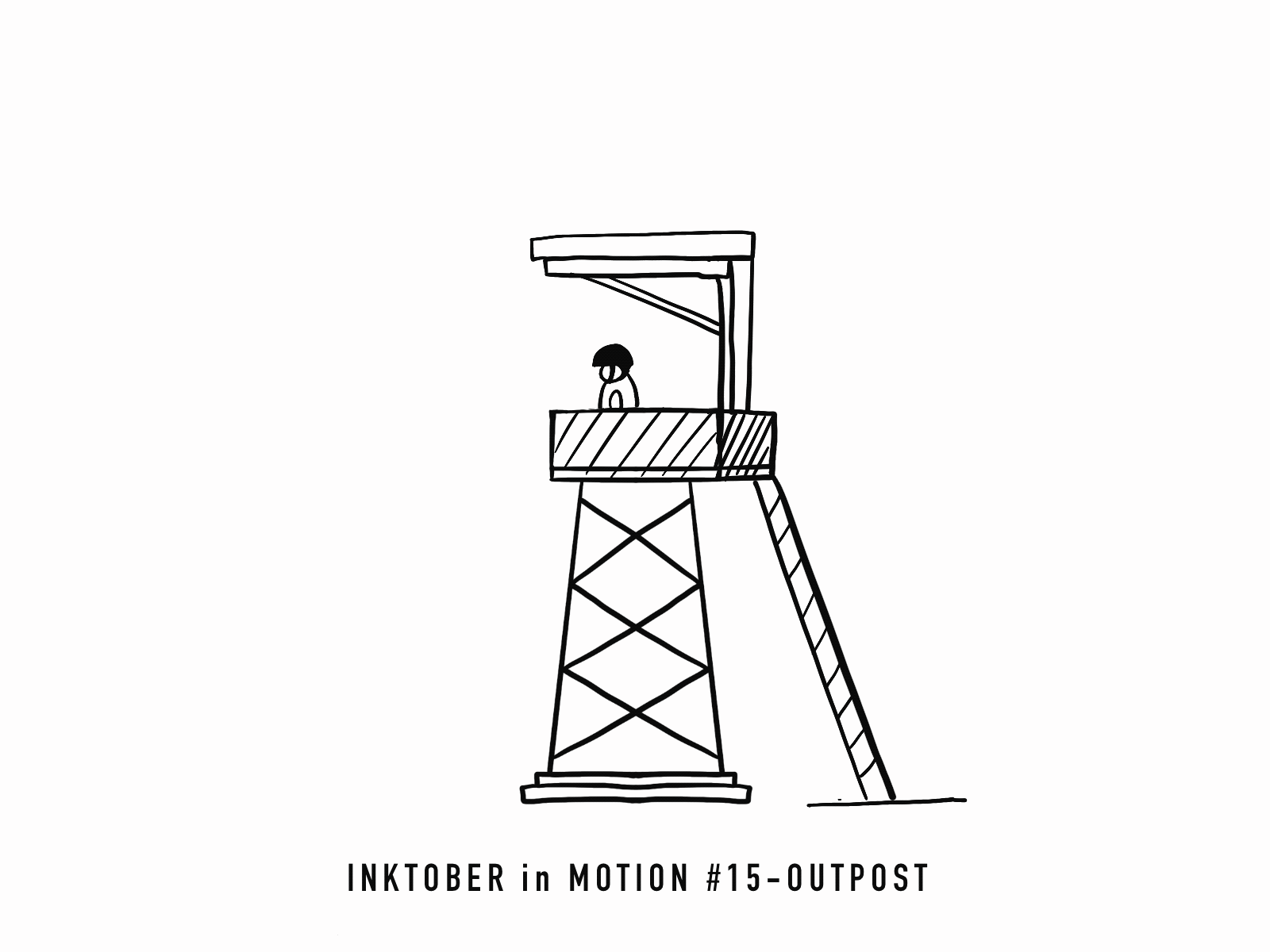 #15 Outpost animation art blast boom doodle frame animation fun illustration inktober inktober2020 motion outpost procreate sketching