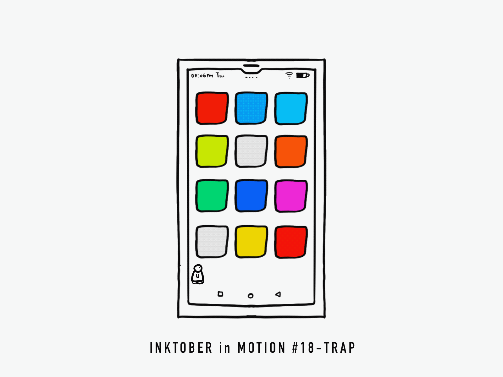 #18 Trap animation art doodle frame animation fun illustration inktober inktober2020 motion procreate