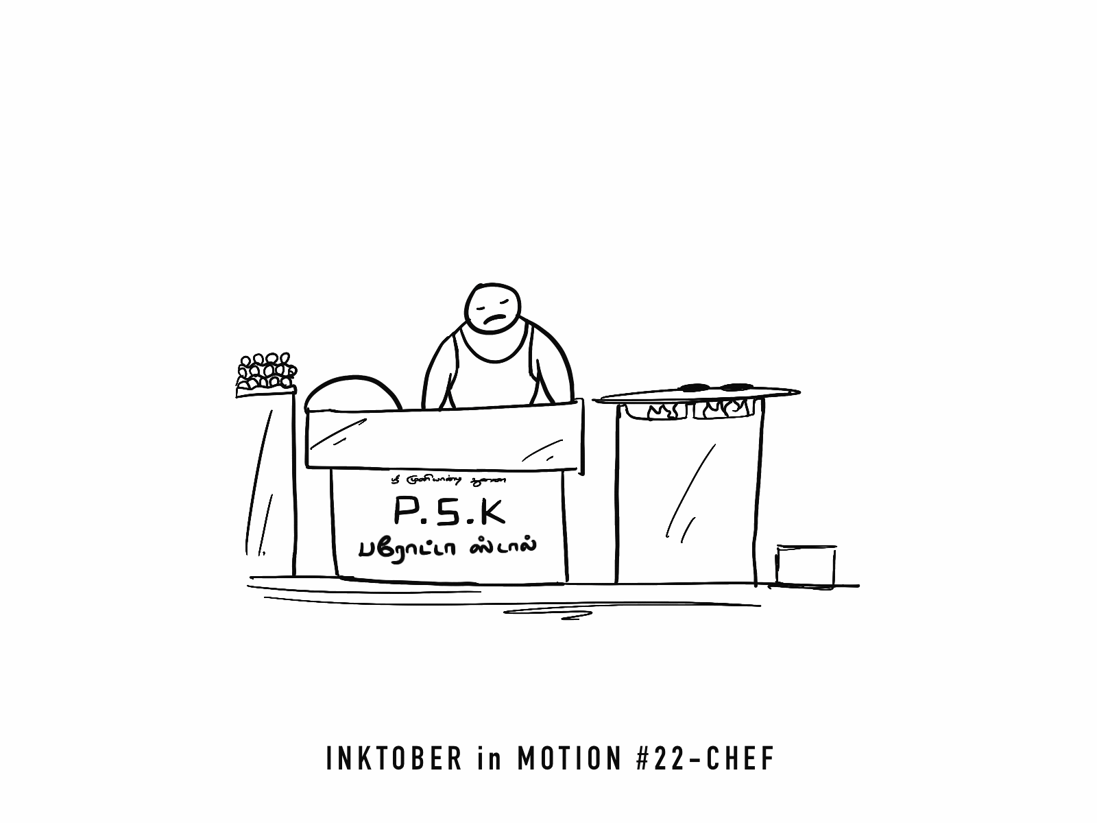 #22 Chef animation doodle frame animation fun illustration inktober inktober2020 motion procreate sketching