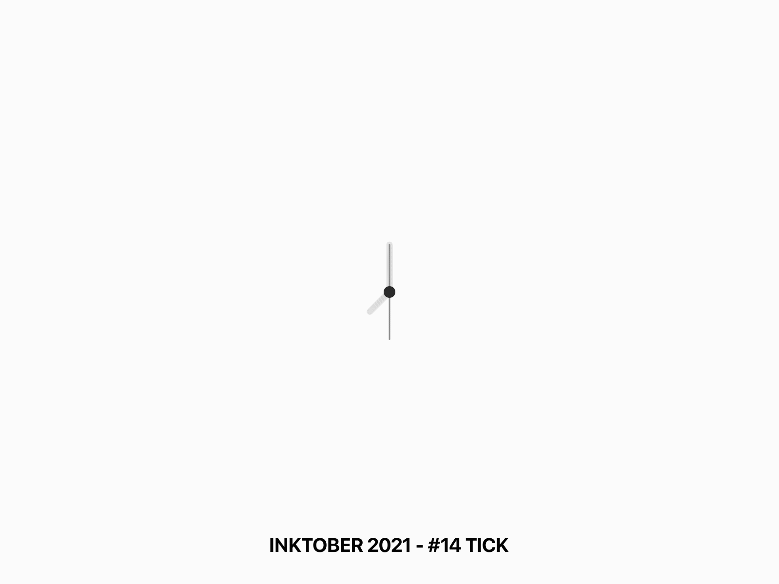 Tick - Inktober2021 - 14 adobe after effects adobe illustrator animation clock design done illustration inktober processing tick ui