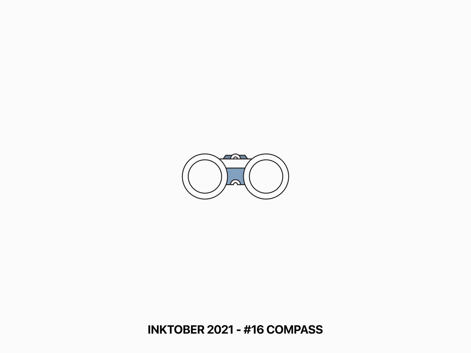 Compass - Inktober2021 - 16 adobe after effects adobe illustrator animation binoculars compass design illustration inktober looking searching ui