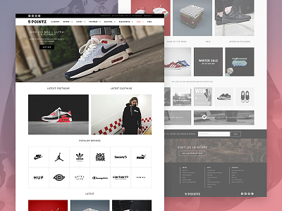 5pointz Project clean e commerce grid hero layout project shoes shop store ui ux whitespace