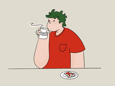 Good morning. coffee freelance goodmorning graphic design illustration illustrator procreate