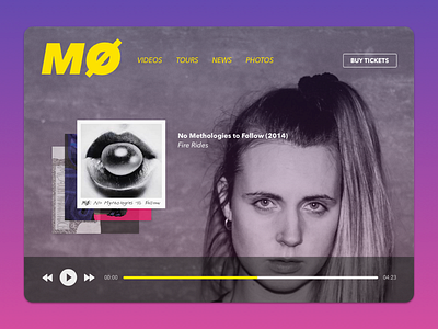 Daily UI #003 003 dailyui landing music page player