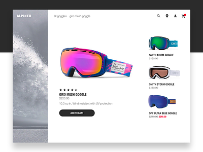 Alpined clean daily ecommerce flat interface modern sports ui web
