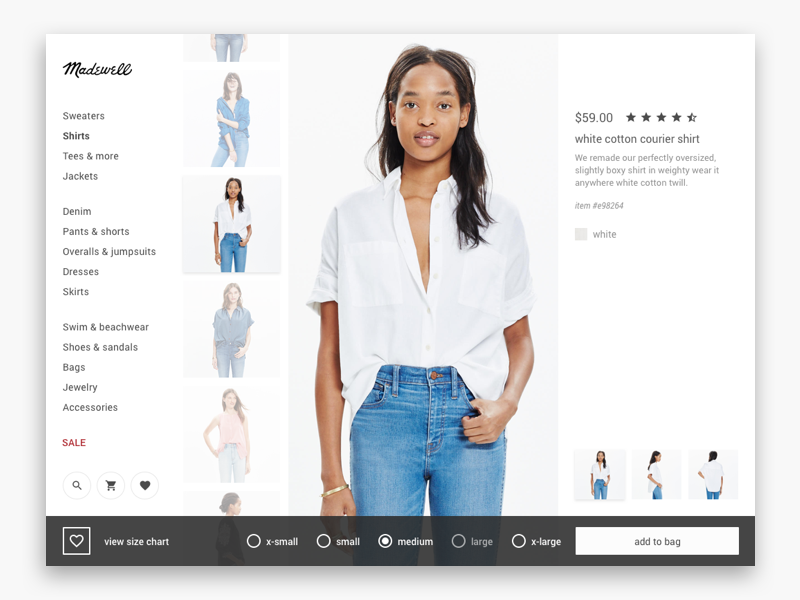 Daily UI #012 Product Detail View by Kelsea Everett on Dribbble