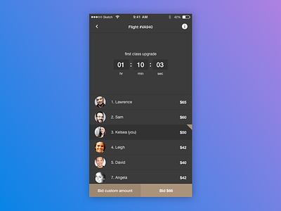 Daily UI #014 Countdown timer 014 app challenge countdown daily ios leadrerboard list mobile timer ui