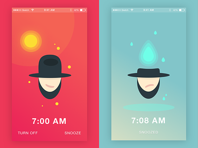 Daily UI #015 On/Off Switch 015 alarm dailyui illustration ios mobile sketch snooze ui