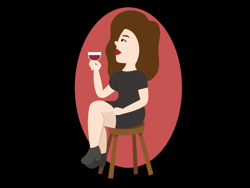 Self Portrait Animation animation burgundy devine howest maroon motion graphics self portrait wine