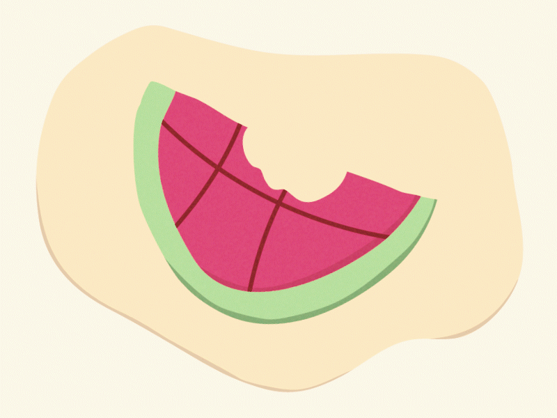 Dribbbling watermelon animation basketball debut hello dribbble illustration motion graphics watermelon
