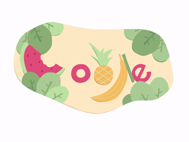 Google Doodle - Fruit Day animation bright devine devine howest fruit google google doodle motion motion graphics pineapple summer watermelon