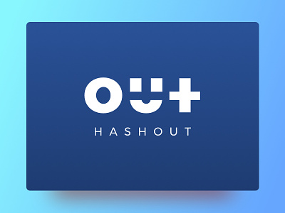 Hashout Logo concept icon key logo smile strikethrough