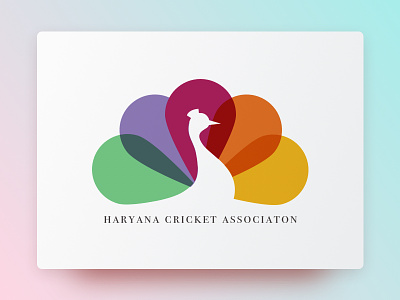 Cricket Board colorful cricket grace haryana logo peacock