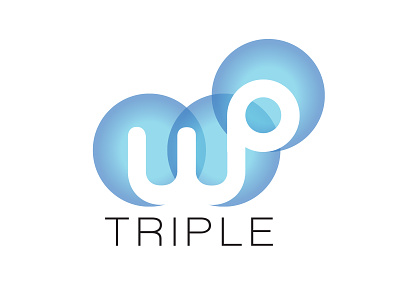 TripleWP - 30 Day Challenge 30daychallenge blue branding circles design illustration illustrator logo logocore round triplewp typography vector wordpress