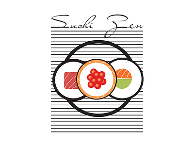 Sushi Zen - 30 Day Challenge 30daychallenge branding circles design illustration illustrator logo logocore round sushi sushi logo sushi zen vector