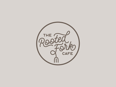 The Rooted Fork Cafe logo concept