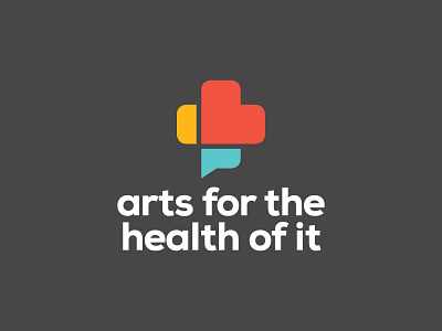 Arts For the Health of It logo brand branding communication design health heart heart logo identity logo medical podcast talk