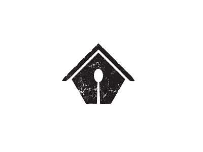 Garden Eatery Logo birdhouse concept food house logo restaurant spoon texture