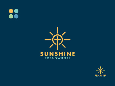 Sonshine Fellowship logo 2 branding christian cross design fellowship icon logo son sun