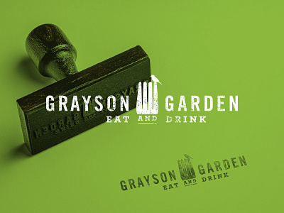 Grayson Garden Logo unused 2 bird brand design fence fork garden icon logo restaurant