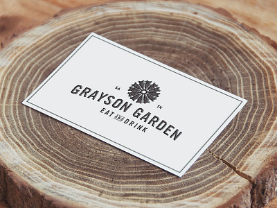 Grayson Garden Logo unused 3 branding design flower food icon logo mockup utensils