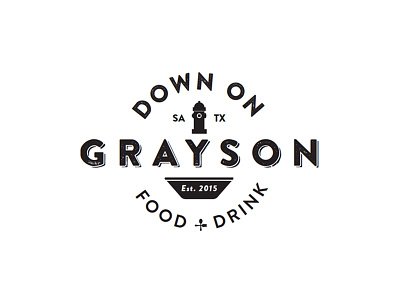 Down on Grayson unused logo 2 branding design dog food logo restaurant vector