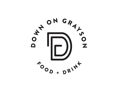Down on Grayson logo unused 8 brand identity logo monogram type