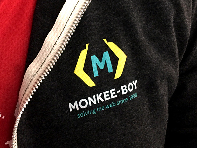 Monkee Boy Logo Hoodie banana branding logo monkey digital print