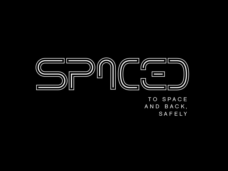 SPACED logo challenge inline custom letters typography graphic design concept logo challenge spaced