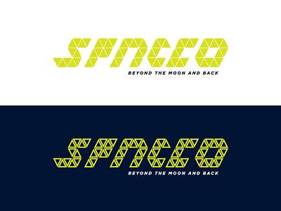 SPACED Logo future letters logotype. logo modern triangles trippy