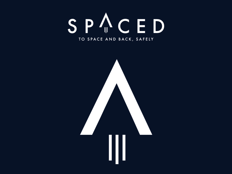SPACED logo option 1 logo rocket house
