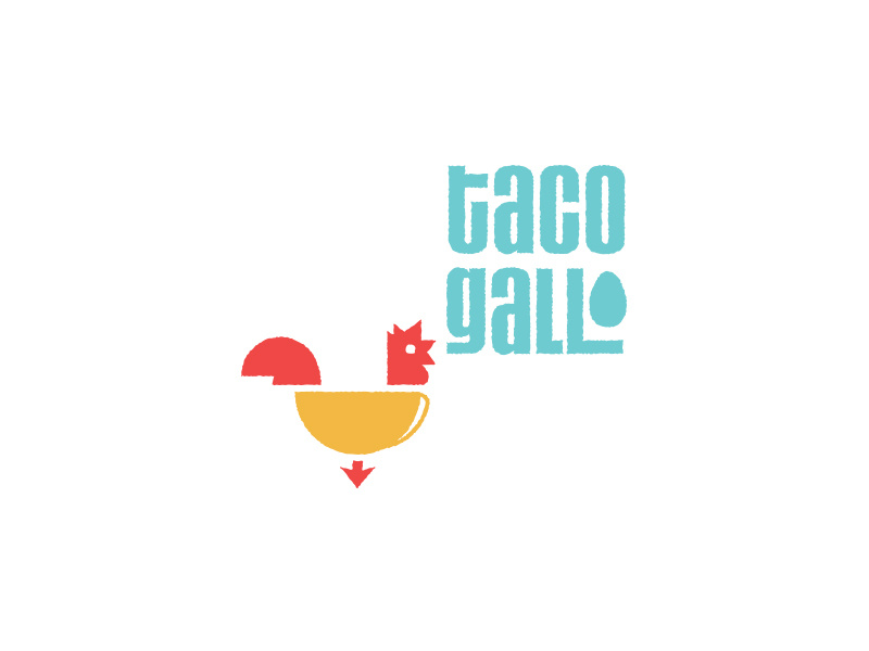 Taco Gallo Logo egg chicken icon identity brand design taco logo