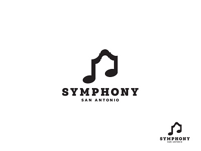 Symphony SA logo v2 alamo branding forced connection icon identity logo music symphony